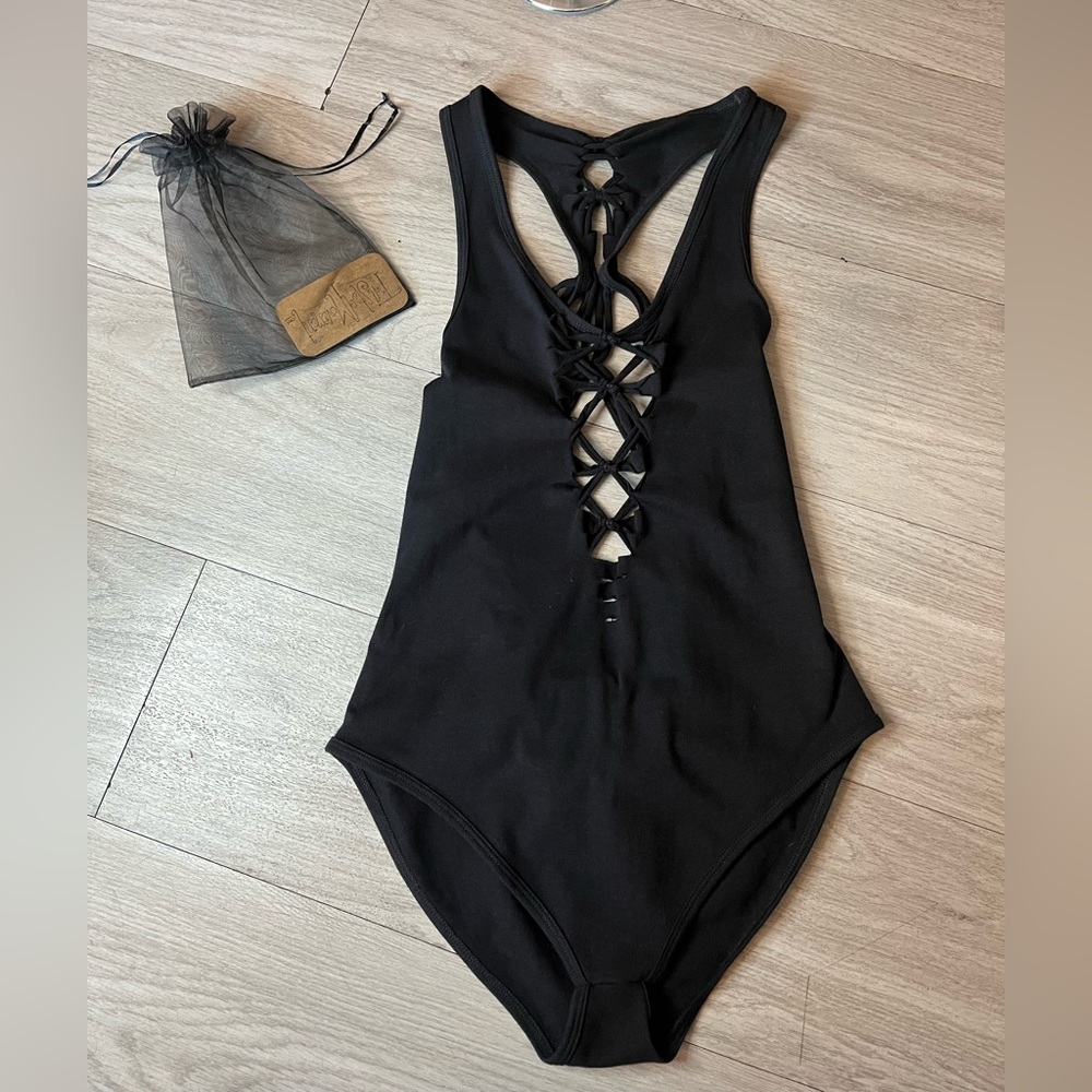 Twisted Movement XXX Black Bodysuit Size Large